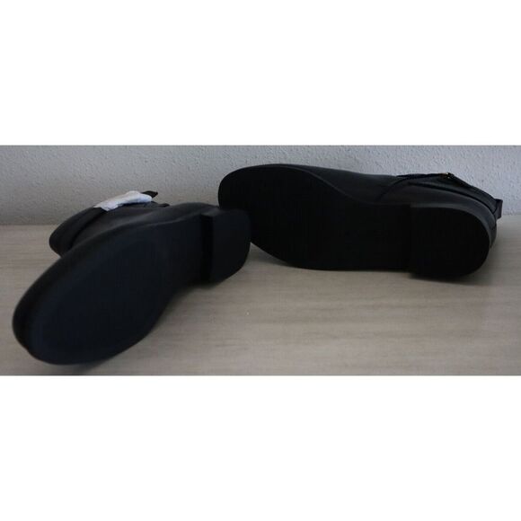 Lauren Ralph Lauren Women's Sz 7.5B Black Bonne Leather Ankle Booties - Picture 3 of 13